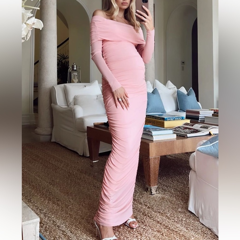 Maternity Pink Maxi Dress